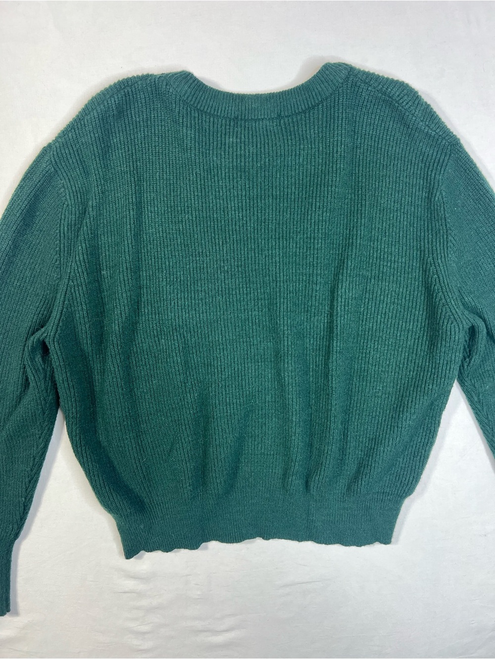 Elodie Dark Green Crewneck Knit Sweater - Picture 5 of 5
